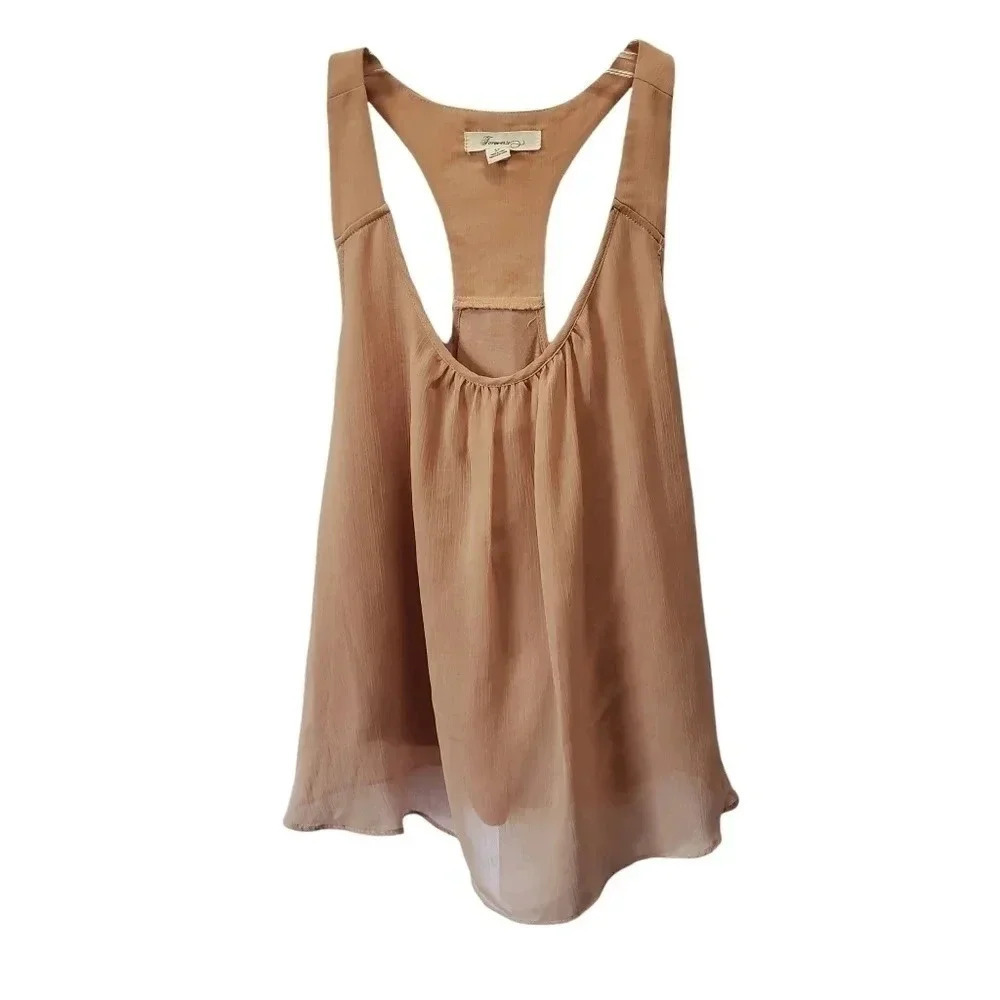 -Forever 21 tank blouse size S color tan